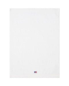 Velour Jacquard Logo Towel 70X130 - White