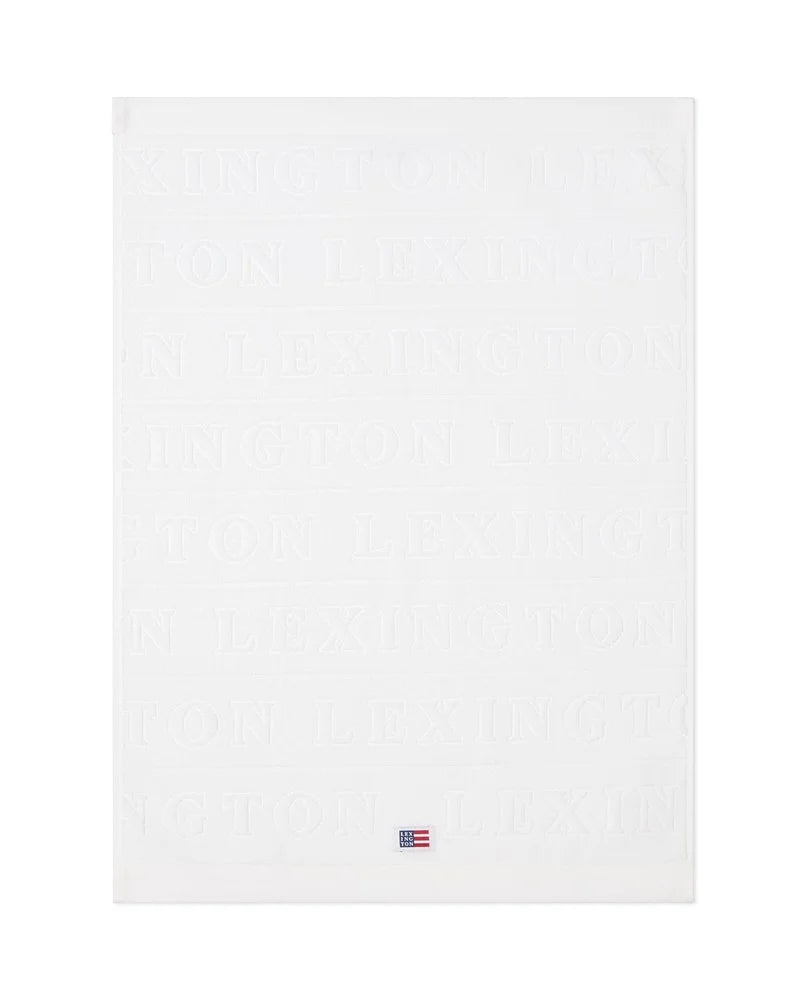 Velour Jacquard Logo Towel 30X50 - White
