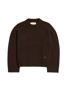W. Wool Crew - Dk. Brown