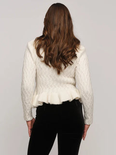 Lene Alpaca Cardigan - Ivory