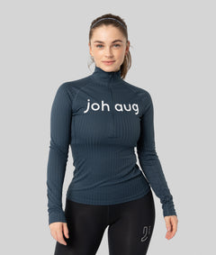 Rib Tech Half Zip - Matte Navy