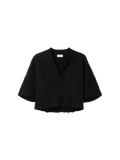 Short Wool Cardigan - Black