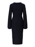 Ronda Cotton Dress - Navy