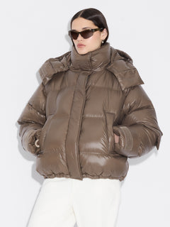 Steilia Short Down Jacket - Brown