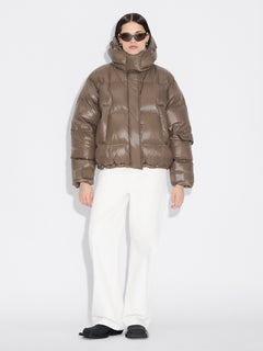 Steilia Short Down Jacket - Brown
