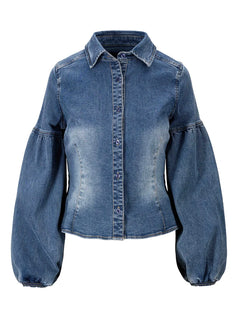 Janne Blue Denim Blouse - Blue Denim
