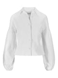 Janne White Denim Blouse - White Denim