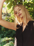 Johanne Linen Vest - Black