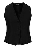 Johanne Linen Vest - Black