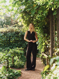 Johanne Linen Vest - Black