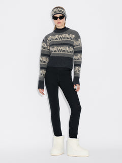 Ski Cropped Crew - Dk. Grey