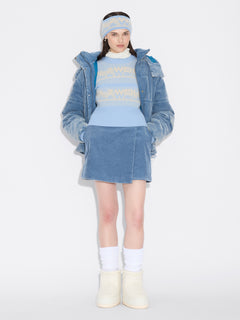 Ski Cropped Crew - Lt. Blue