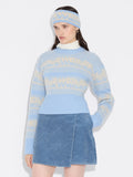 Ski Cropped Crew - Lt. Blue