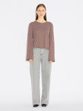 Street Stripe Long Sleeve - Burgundy Stripe