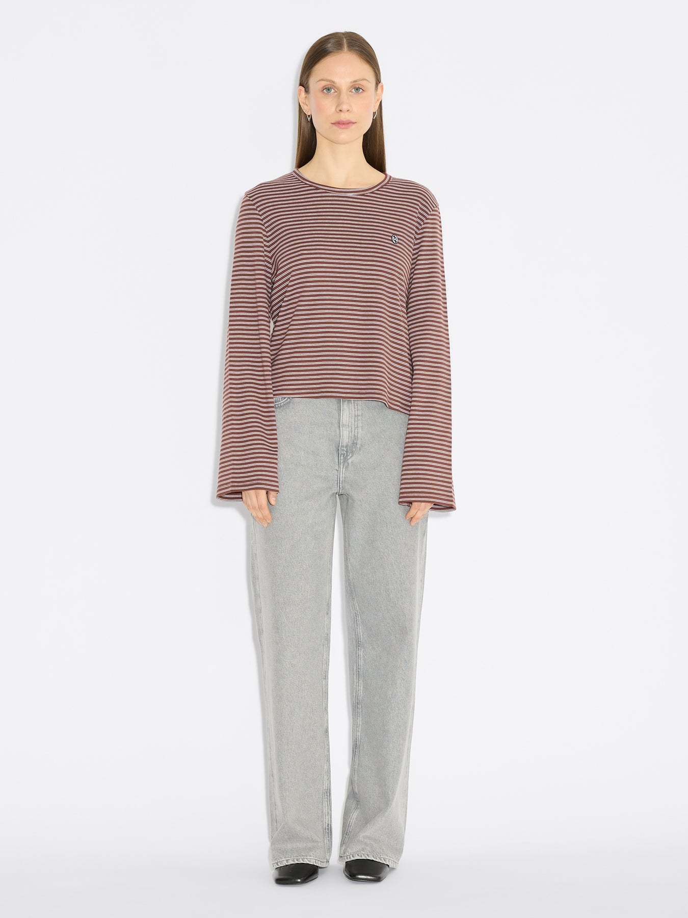 Street Stripe Long Sleeve - Burgundy Stripe