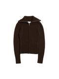 Line Wool Cardigan - Dk. Brown