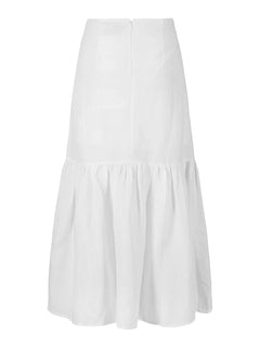 Vida Linen Skirt - White