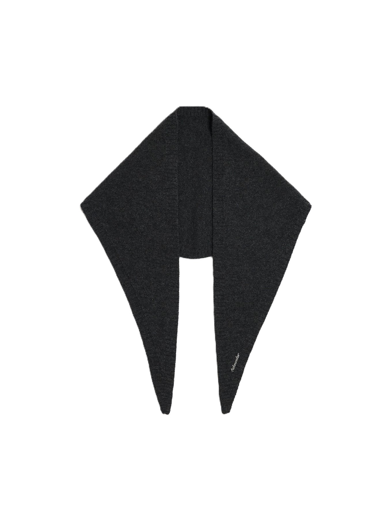 Cashmere Triangle Scarf - Dk. Grey