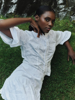 Lotte Embroidery Blouse - White