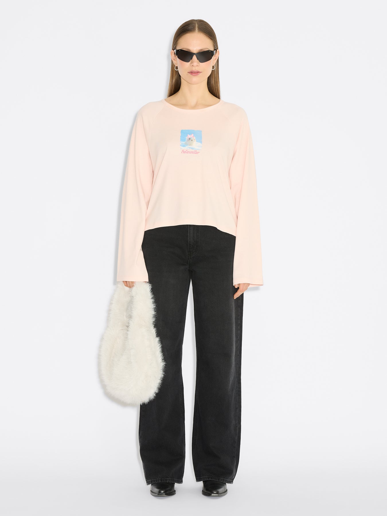 Kitty Long Sleeve - Lt. Pink
