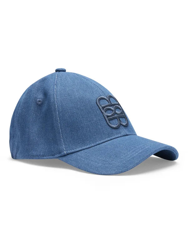 June Denim Cap - Dark Blue With Blue Monogram