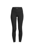 Overlap High Waist Tights - Black