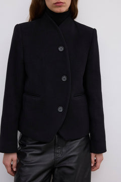 Short Curved Jacket - Black