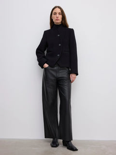 Short Curved Jacket - Black
