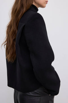 Short Curved Jacket - Black