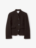 Short Curved Jacket - Chocolate Brown