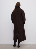 Relaxed Wool Coat - Chocolate Brown