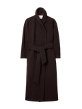 Relaxed Wool Coat - Chocolate Brown