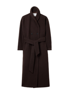 Relaxed Wool Coat - Chocolate Brown