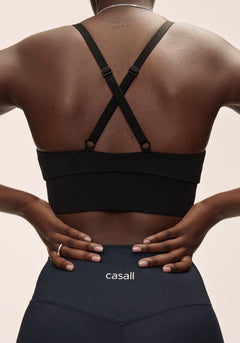 Wrap Sports Bra - Black