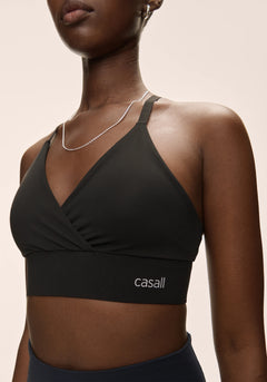 Wrap Sports Bra - Black