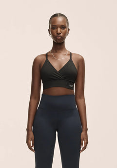 Wrap Sports Bra - Black