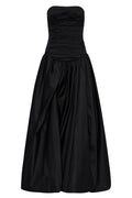 Violette Bubble Hem Maxi Dress - Black
