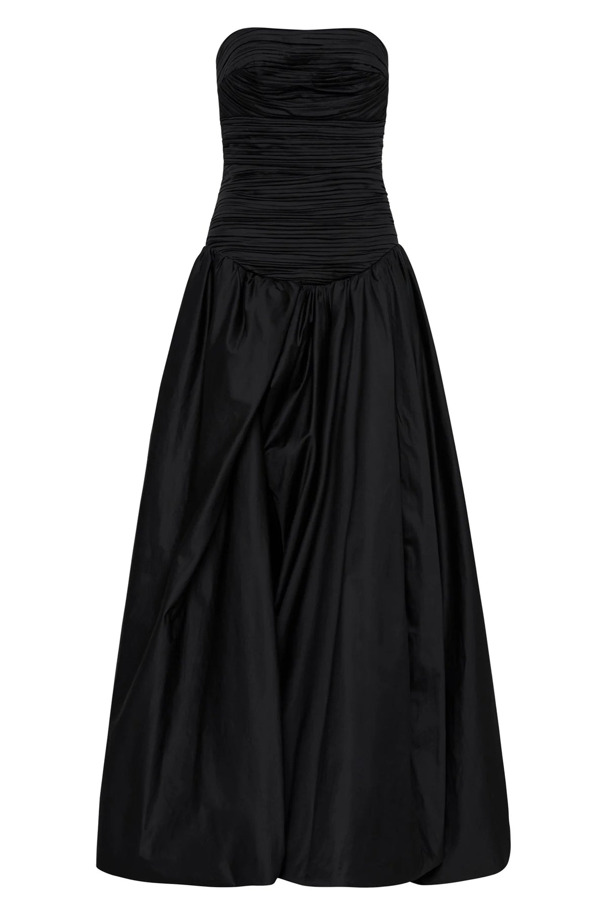Violette Bubble Hem Maxi Dress - Black
