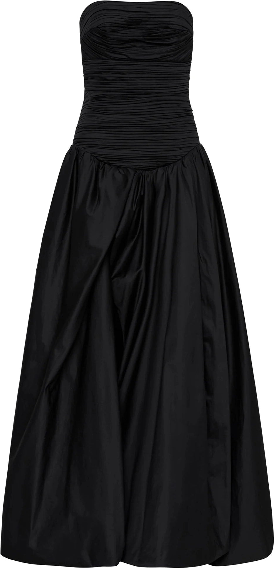 Violette Bubble Hem Maxi Dress - Black
