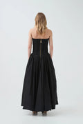 Violette Bubble Hem Maxi Dress - Black
