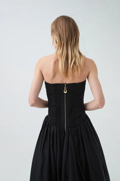 Violette Bubble Hem Maxi Dress - Black