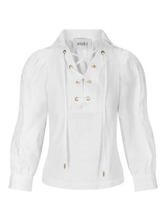 Vivienne Linen Blouse - White