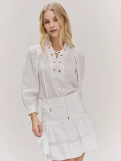 Vivienne Linen Blouse - White