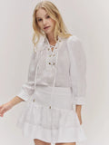 Anya Linen Skirt - White