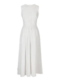 Kathy Herringbone Dress - White