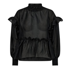 Moniquecc Frill Blouse - Black