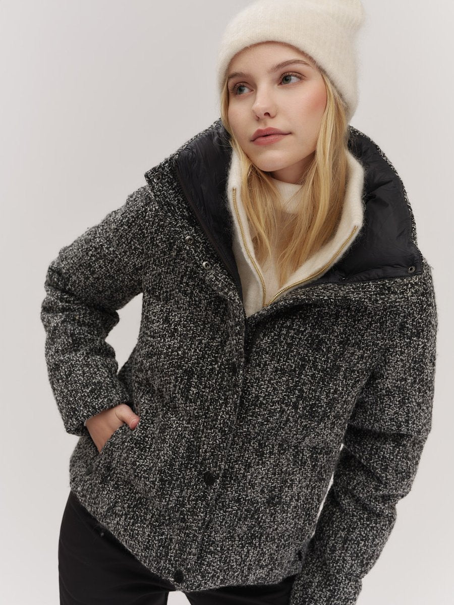 Indie Tweed Jacket - White/Black