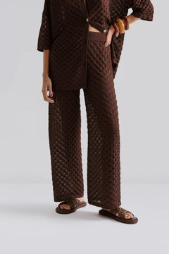 Alissa Knitted Pants - Chocolate