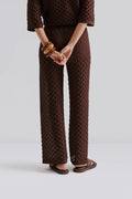 Alissa Knitted Pants - Chocolate