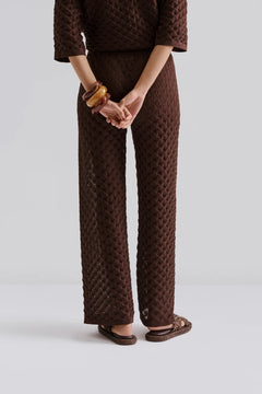 Alissa Knitted Pants - Chocolate